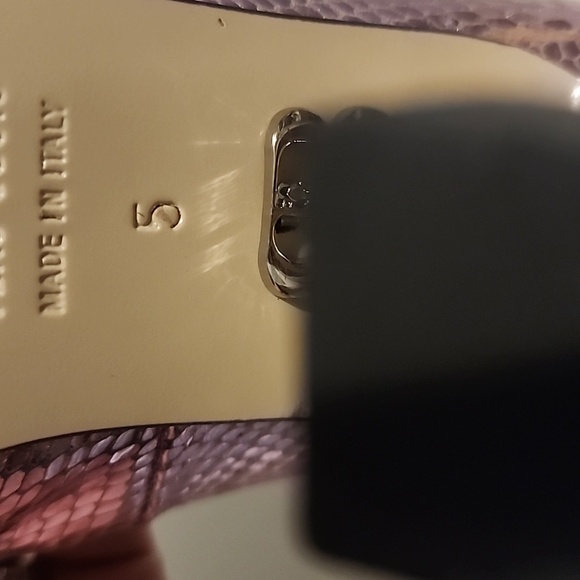 BEAUTIISOLES ABIGAIL SQUARE TOE PUMP IN PINK METALLIC SIZE 5 - Picture 5 of 6